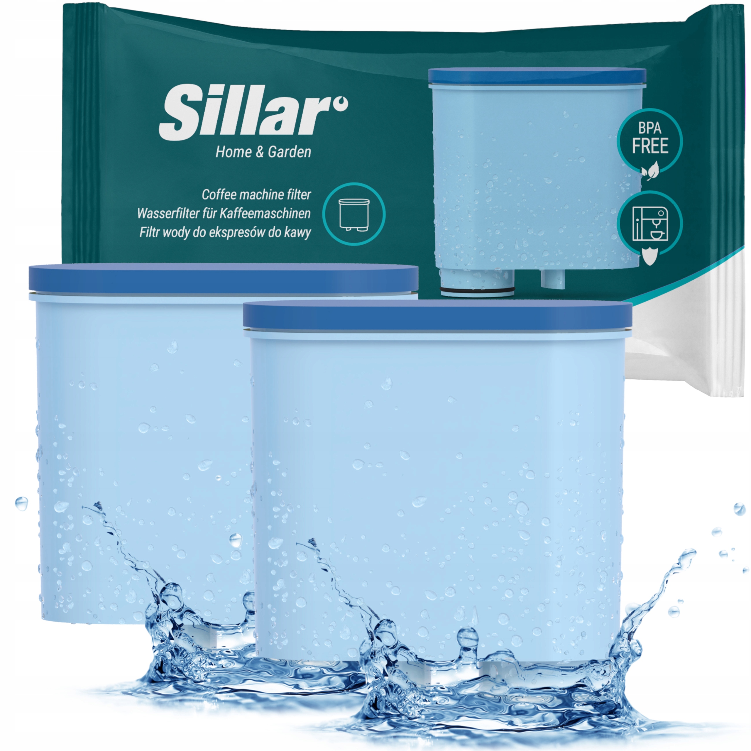 Sillar vodný filter pre kávovar Philips Saeco - 2x